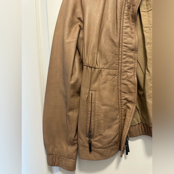 VINCE VINTAGE TAN LEATHER UTILITY JACKET - Picture 6 of 14